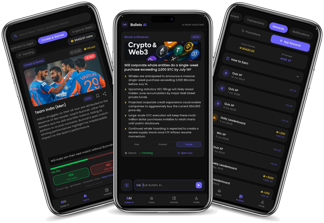 GK Pool app screens